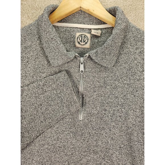 R&R Other - R&R Logo Knit Sweater Quarter-zip Heather Gray Casuals Crewneck